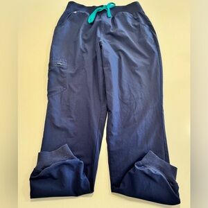 FIGS Zamora FreeX Lined Jogger Scrub Pants Navy Blue Womens Size M/T Medium Tall